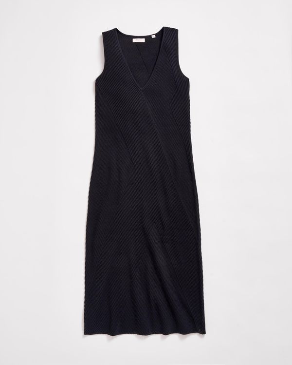 Transfer Rib V-Neck Dress