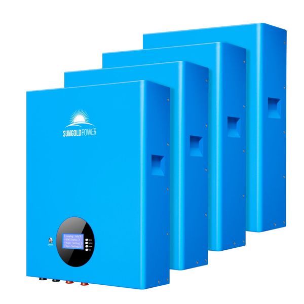 4 X 5.12KWH Wall-mounted LiFePO4 Lithium Battery SG48100M UL1973