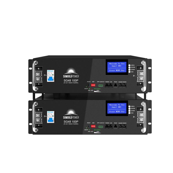 2 X 48V 100AH Server Rack LiFePO4 Lithium  Battery SG48100P UL1973 UL9540A