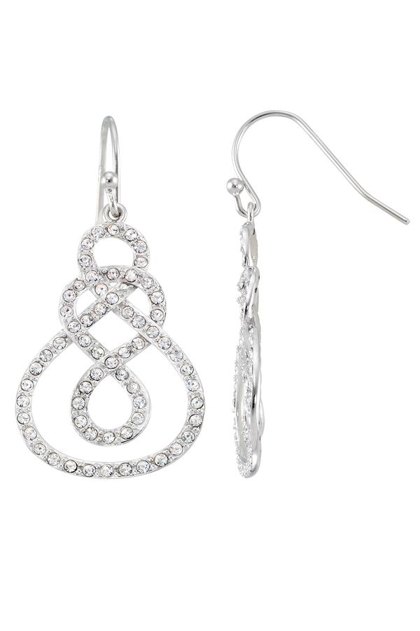 Amore Infinity Drop Earrings - Petite