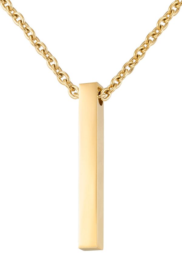 Stainless Steel Gold Bar Pendant