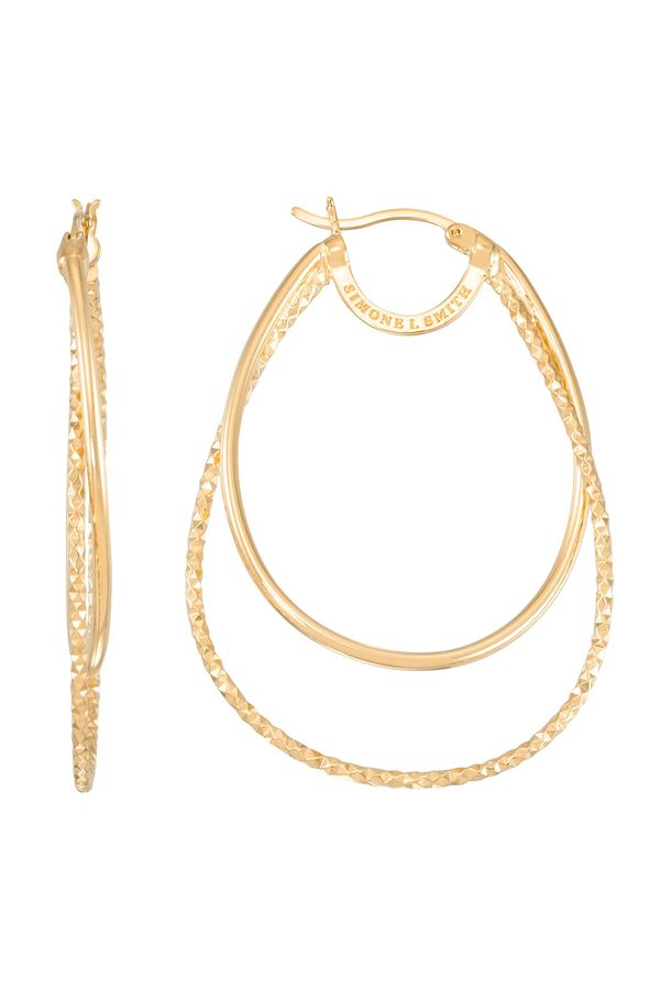 Simone I. Smith Medium Double Pear Shape Hoops