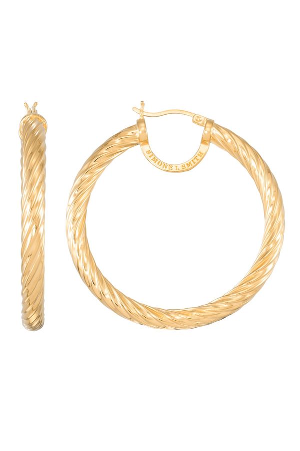 Simone I. Smith Medium Twisted Rope Hoop Earrings