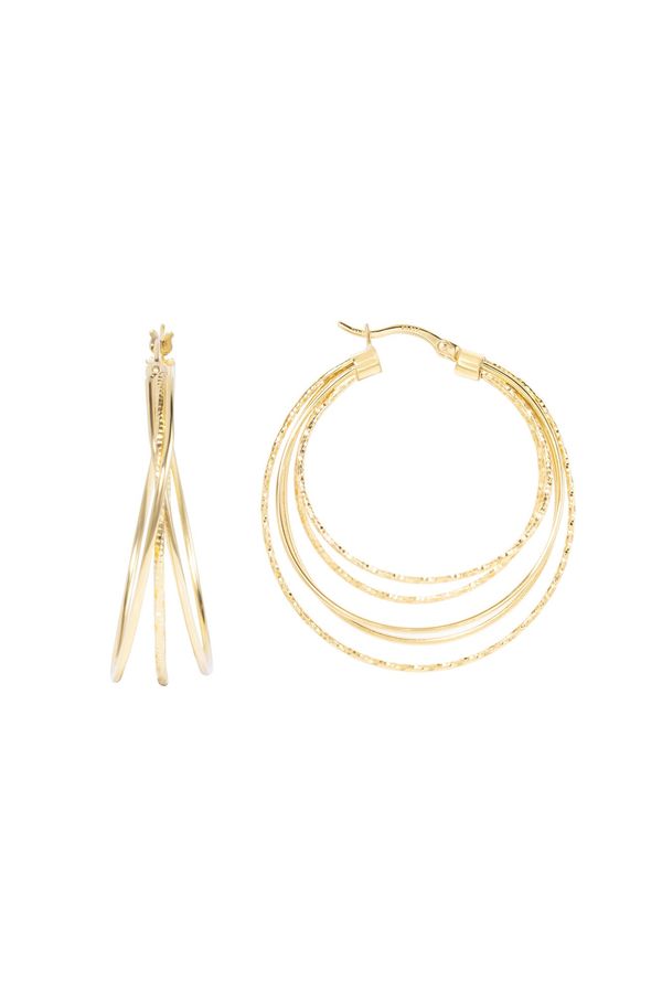 Multi Textured Twist Hoop
