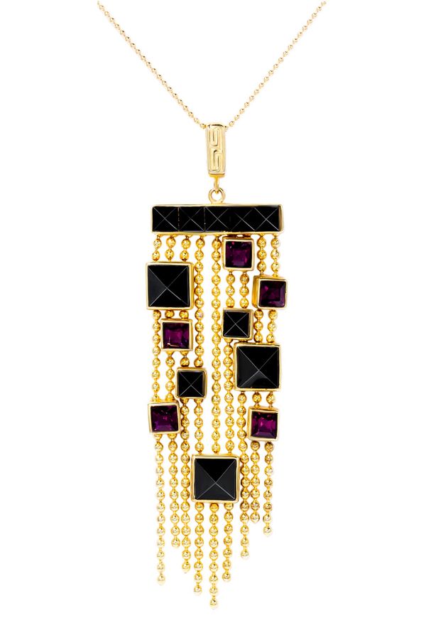 Hematite Crystal Chain Pendant