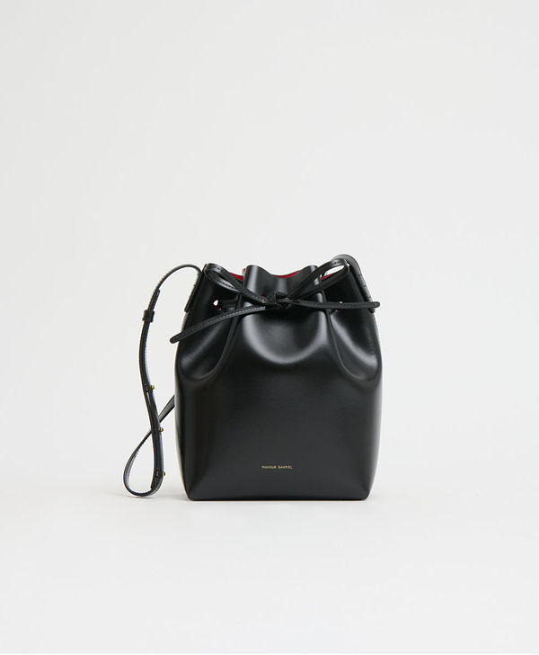 Mini Bucket Bag- Spazzolato/Black/Flamma