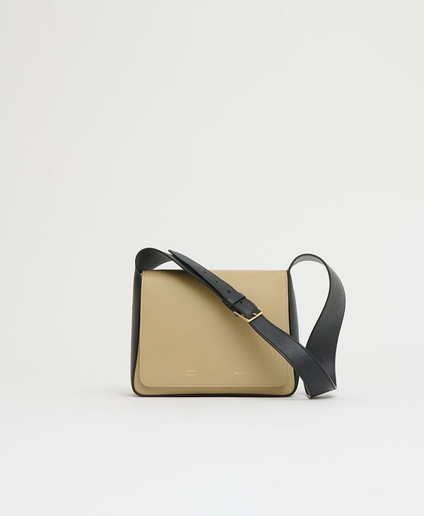 Box Shoulder Bag - Khaki/Black