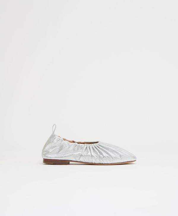 Ruched Ballerina - Crinkled Silver