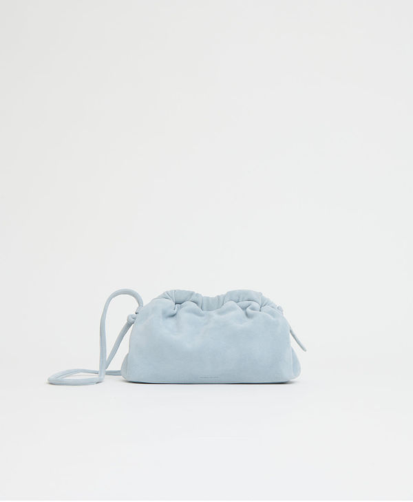 Mini Cloud Clutch - Baby Blue Suede