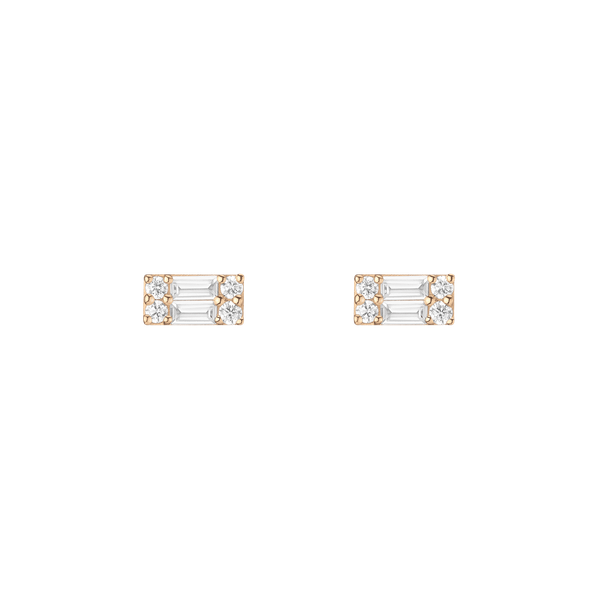 Baguette Lab Grown Diamond Illusion Studs (Large)