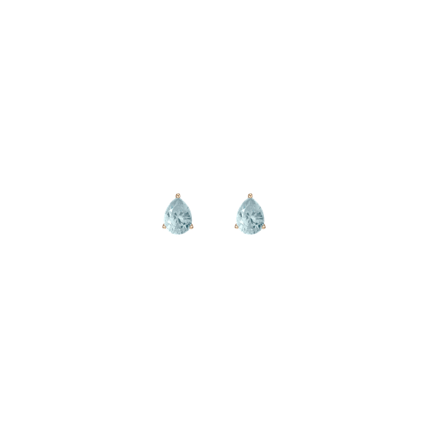 Pear Gemstone Solitaire Stud Earrings