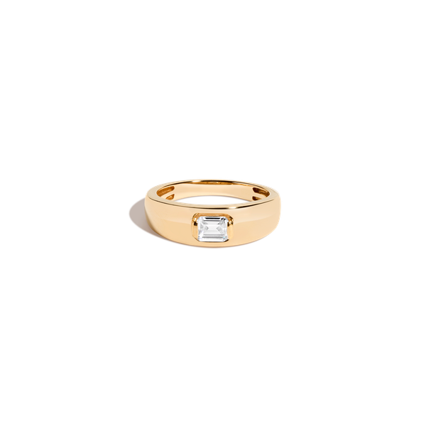 Chunky Lab Grown Diamond Emerald Ring