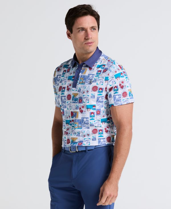 Men's Petes Stamp Print Polo