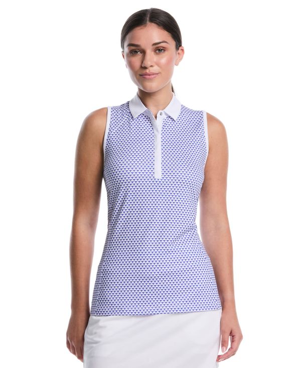 Women's Solid Button Placket Polo