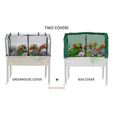 Greenhouse & Bug Cover Combo for 21" x 47" Planters