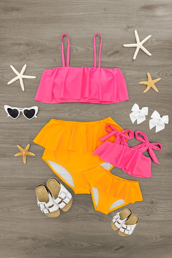 Mom & Me - Sunkissed Sorbet Ruffle Bikini