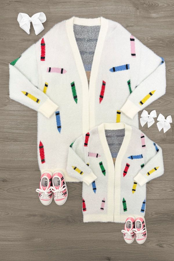 Mom & Me - Crayon Cardigan