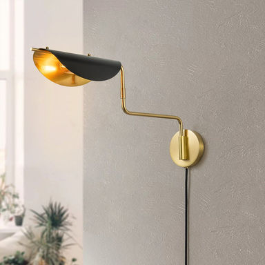 Mid-century Dimmable 1-Light Bedroom Swivel Wall Sconce