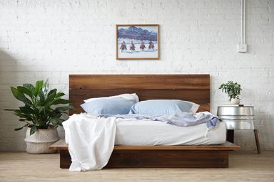 Low Pro - Rustic Modern Platform Bed Frame and Headboard - Loft Style