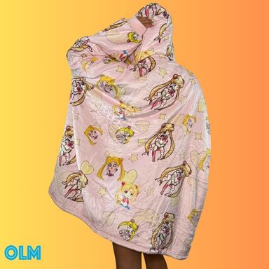 Sailor Moon Wearable Blanket Hoodie for Kids & Adults | OLM Toys