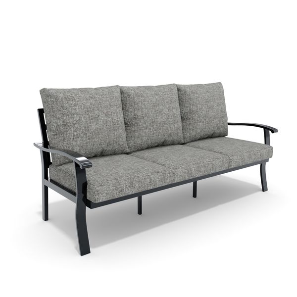 HOMREST Outdoor 3-Seater Sofa - Removable, Washable Cushions, Gray