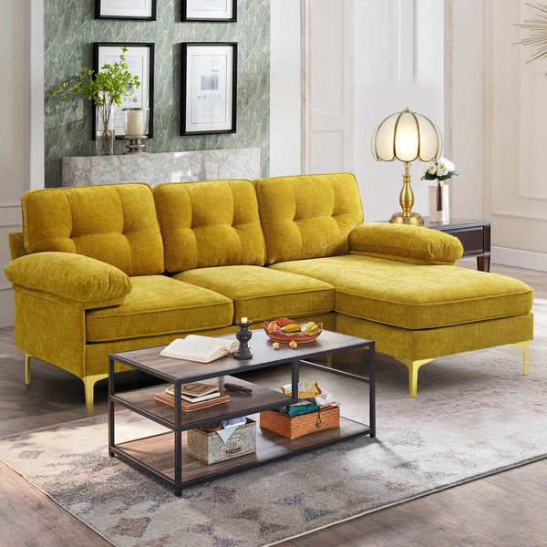 85" Sectional Couch Sofa for Living Room with Reversible Chaise