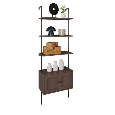 Tulare 72.05" Industrial Wall-Mounted Bookcase