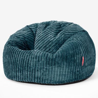Pouf Poire Classique - Côtelé Bleu Canard