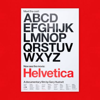 [Poster] Meet the cast: ABC… Now see the movie: Helvetica (Experimental Jetset)