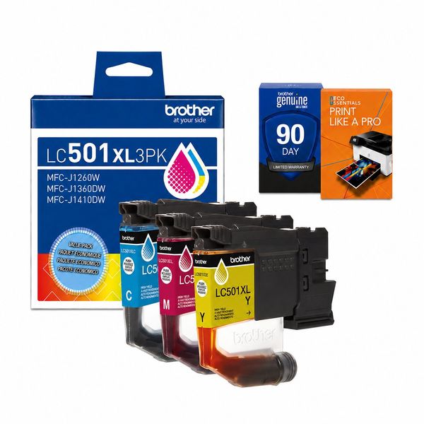 Brother Genuine 3-Pack High Yield Color Ink Cartridges CMY+Deco Essentials Guide