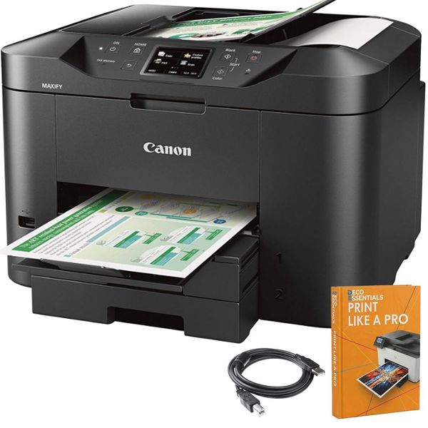 Canon MAXIFY MB2720 Wireless Color Photo Printer 3 in One + Cable + Prnter eBook