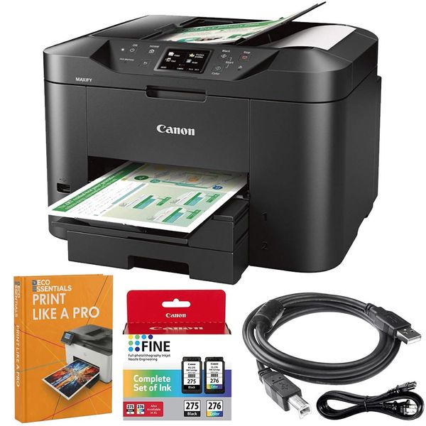 Canon MAXIFY MB2720 Wireless Color Photo Printer with Scanner, Copier and Fax Bundle