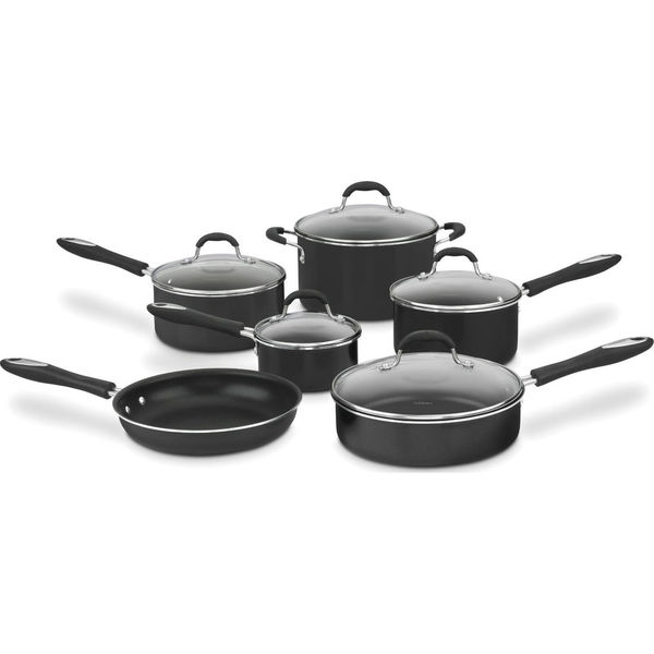 Cuisinart 55-11 Advantage Non-Stick 11-Piece Cookware Set - Black