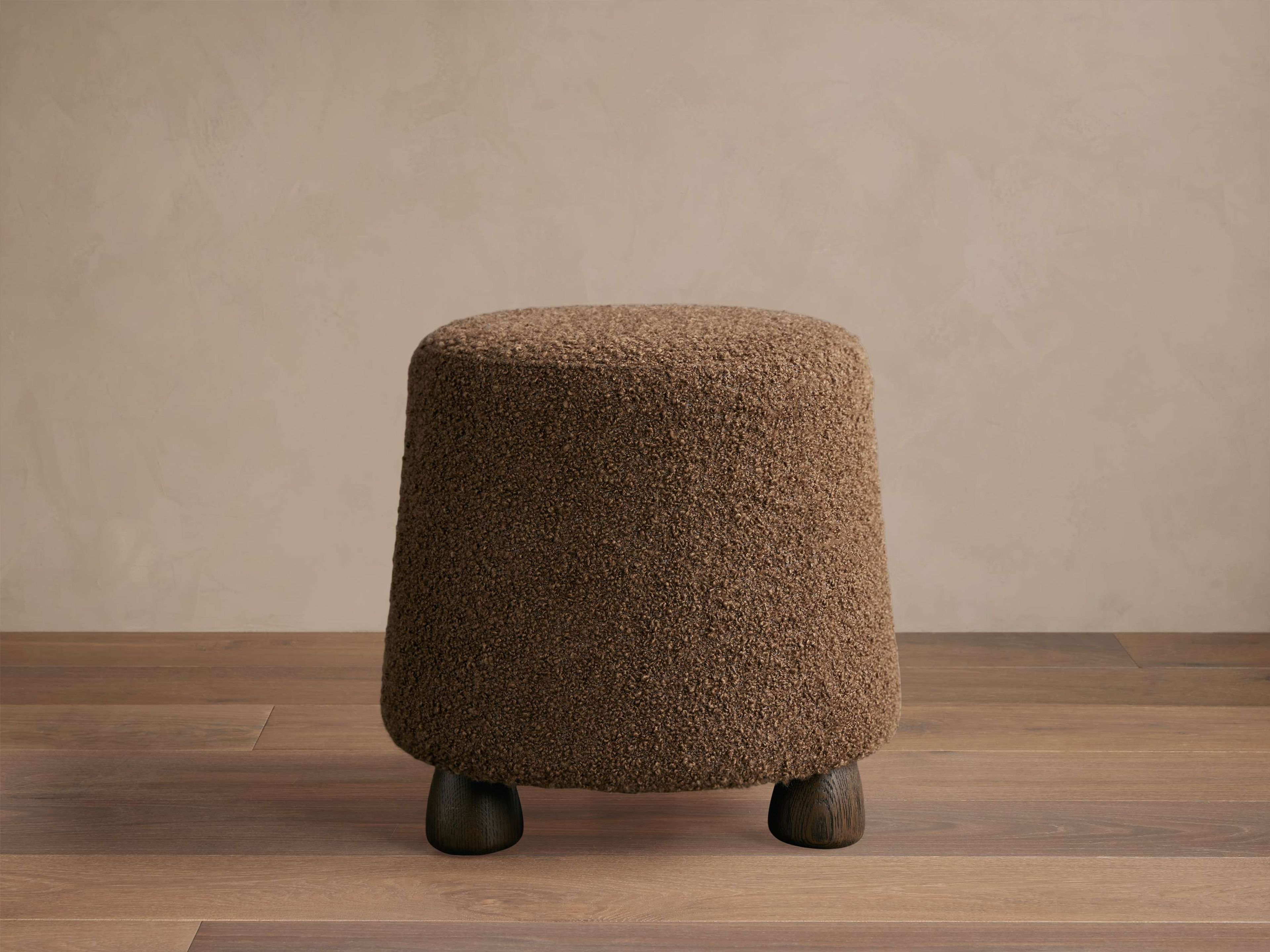 Steffi Ottoman - Chestnut Wood Legs & Eco-Friendly Foam