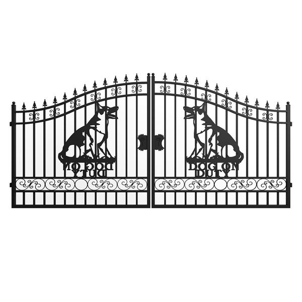 [AS-IS] 14ft Dual Swing Wrought Iron Gate