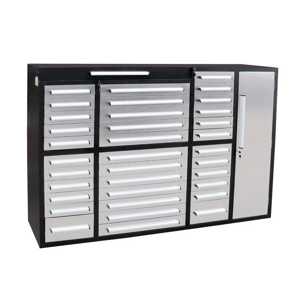 [AS-IS] 7ft Garage Storage Cabinet (35 Drawers & 1 Cabinet)