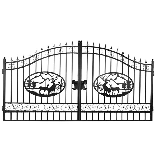[BARGAIN] 14ft Dual Swing Wrought Iron Gate for Driveway