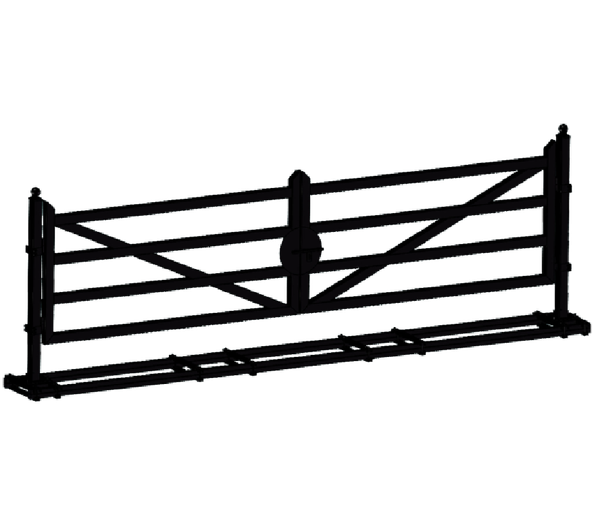[BARGAIN] 20ft Farm Metal Driveway Gate with Diagonal Tubes