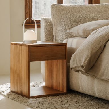 Rest Easy Nightstand With Drawer, Tall, Oak