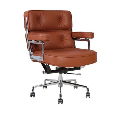 Charles and Ray Eames Time-Life Executive Office Chair, Full-Grain Leather and Steel