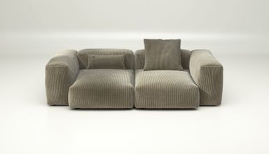 vetsak | Sofa Set 02 Medium - cord velour - khaki | Modular Sofa | 2.5 Seater | Big Sofa