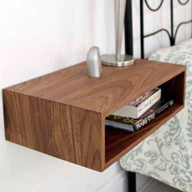 Floating Nightstand in Walnut