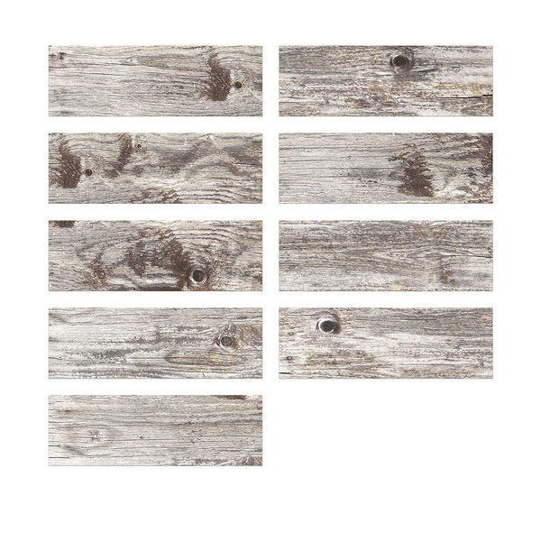Rustic Wood Grain Subway Set Peel and Stick Tile Stickers
