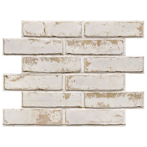 3D Toledo Cream Beige Brick Peel and Stick Wall Panels