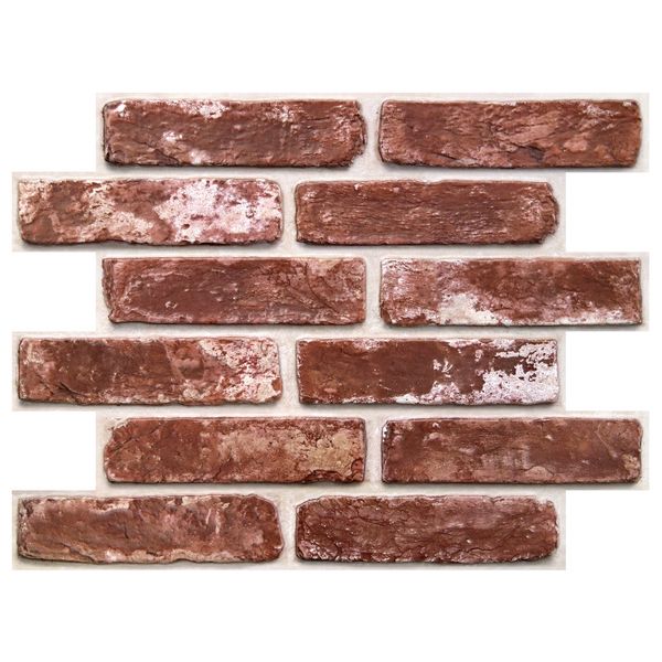 3D Vintage Red Brick Peel and Stick Wall Panels
