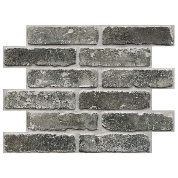 3D Dark Antique Brick Peel and Stick Wall Panels
