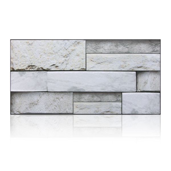 White Stone Peel and Stick Tile Stickers