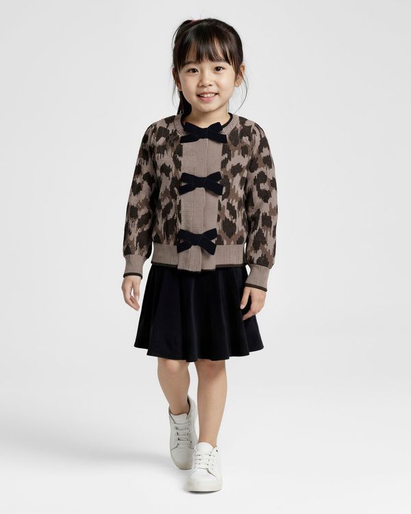 Toddler Leopard Bow Cardigan Set
