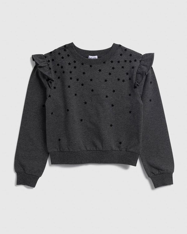 Girls Love Ruffle Sweatshirt