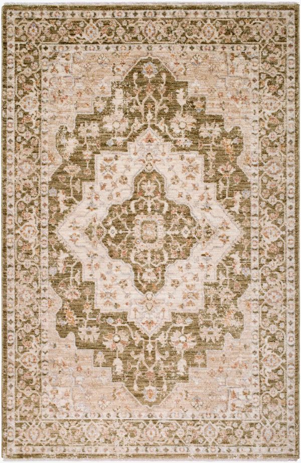 Ghaleb Green Medallion Area Rug